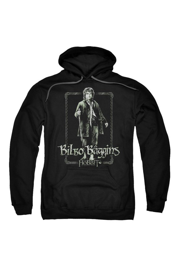 The Hobbit Bilbo Stare Adult Pullover Hoodie Sweatshirt Black