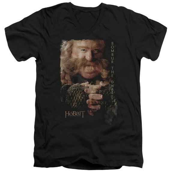 The Hobbit Bombur S/S Adult V-Neck T-Shirt Black