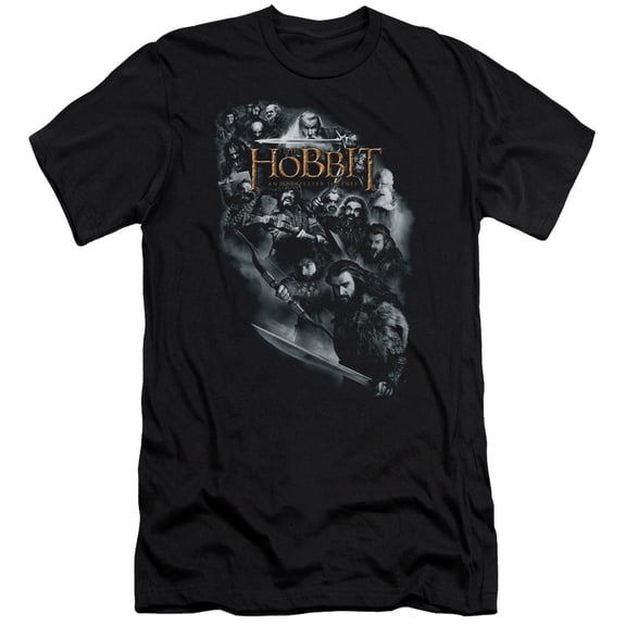 The Hobbit - Cast Of Characters - Premium Slim Fit Short Sleeve Shirt - Medium