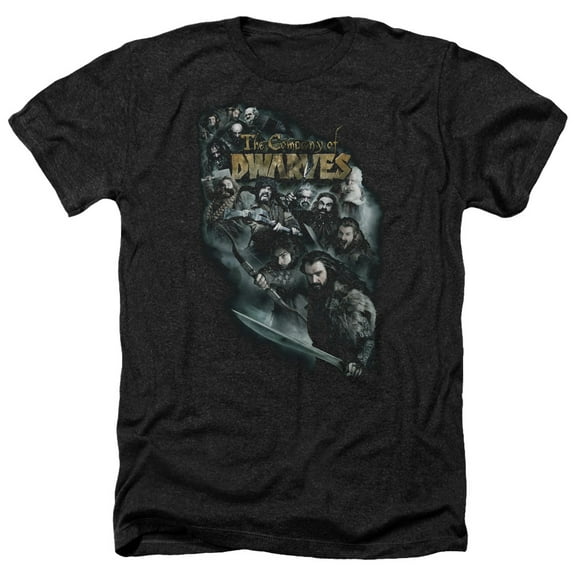 The Hobbit - Company Of Dwarves - Heather Short Sleeve Shirt - Large