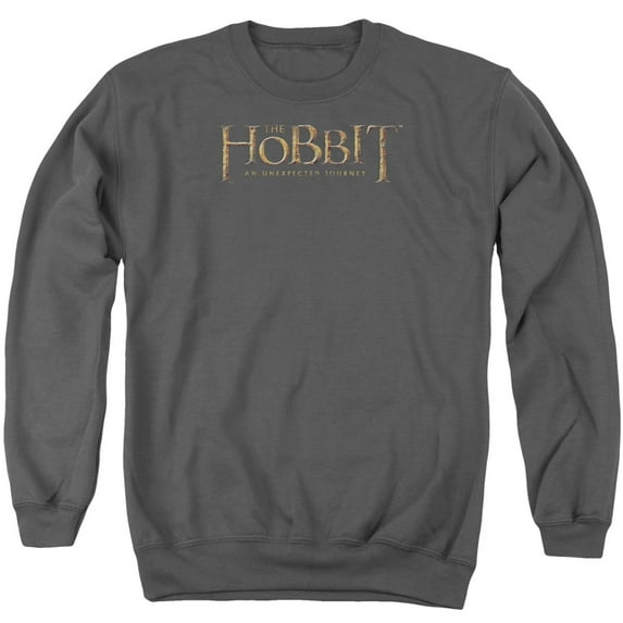 The Hobbit Distressed Logo Adult Crewneck Sweatshirt Charcoal