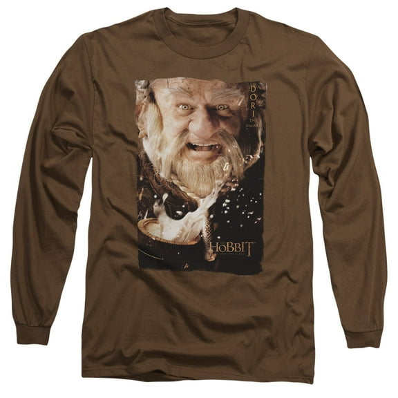 The Hobbit Dori Long Sleeve Adult 18/1 T-Shirt Coffee