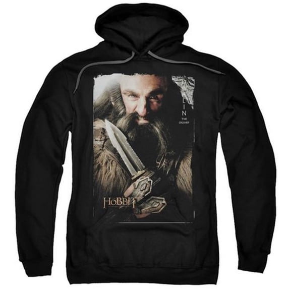 The Hobbit-Dwalin Adult Pull-Over Hoodie- Black - Medium