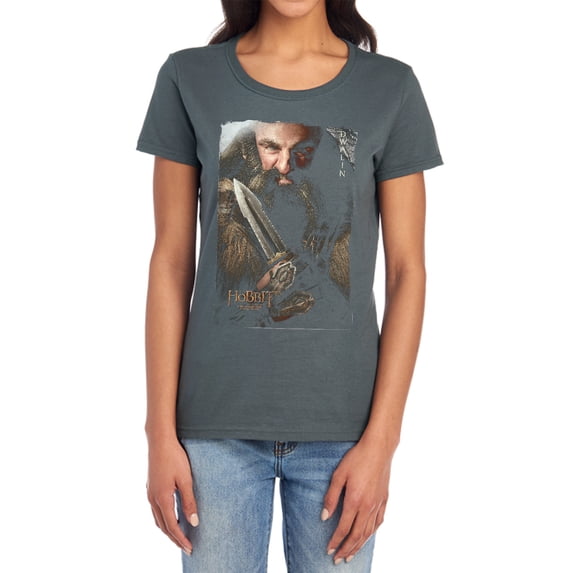 The Hobbit Dwalin Women's T Shirt, Charcoal, 2X-Large