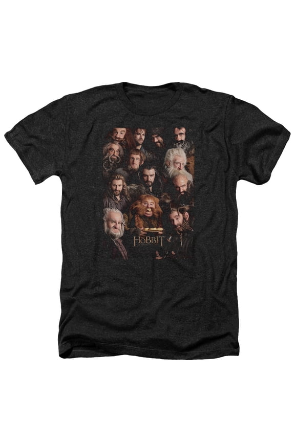 The Hobbit - Dwarves Poster - Heather Short Sleeve Shirt - Small