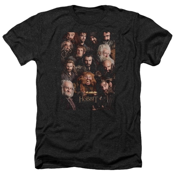 The Hobbit - Dwarves Poster - Heather Short Sleeve Shirt - Small