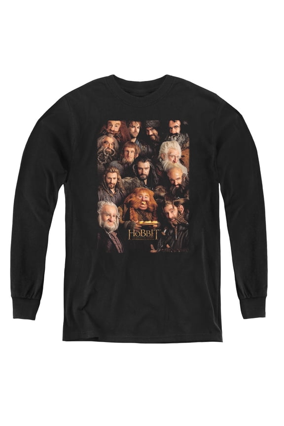 The Hobbit - Dwarves Poster - Youth Long Sleeve Shirt - Small