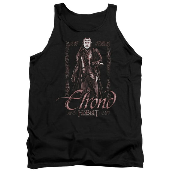 The Hobbit Elrond Stare Adult Tank Top Black