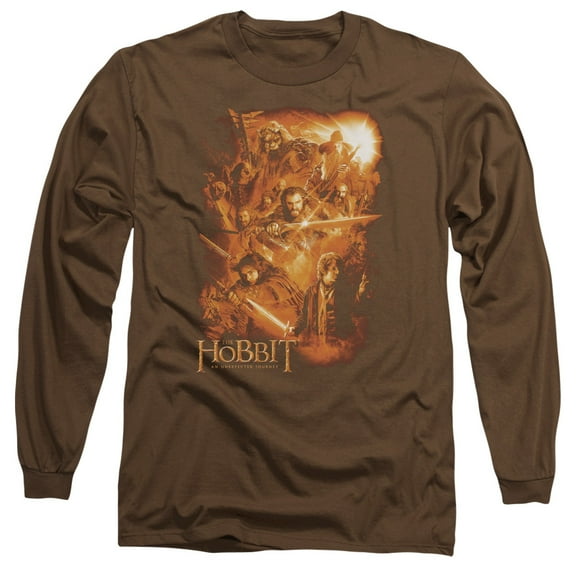 The Hobbit Epic Adventure Long Sleeve Adult 18/1 T-Shirt Coffee