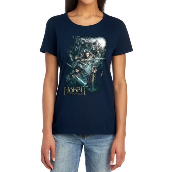 The Hobbit Epic Adventure Women's T Shirt, Navy, Small