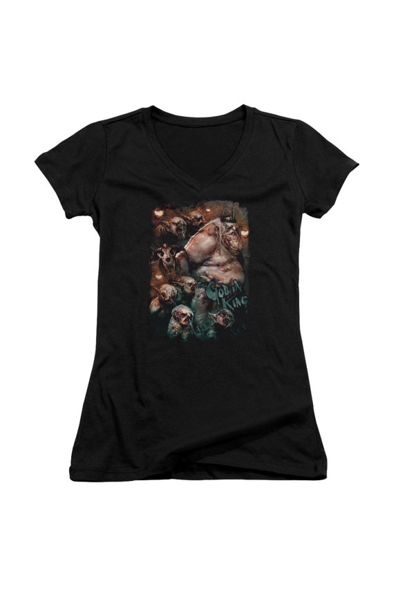 The Hobbit Goblin King Junior Women's V-Neck T-Shirt Black