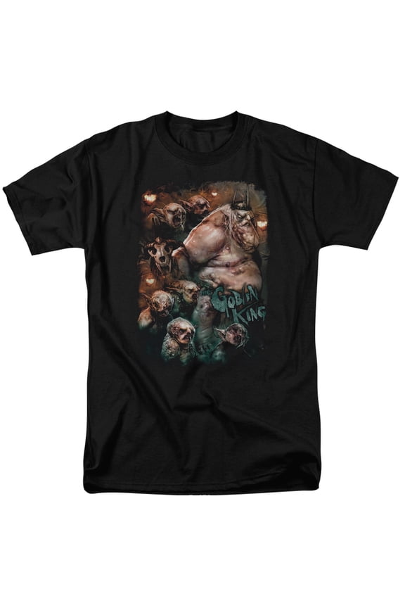 The Hobbit Goblin King S/S Adult 18/1 T-Shirt Black