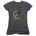 thumbnail image 1 of The Hobbit Great Eagle Junior Women's V-Neck T-Shirt Charcoal, 1 of 1