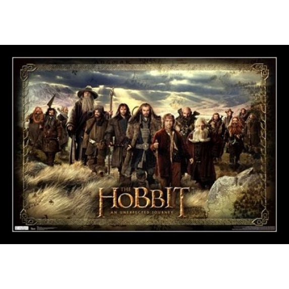 The Hobbit - Group Laminated & Framed Poster Print (36 x 24)