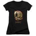 thumbnail image 1 of The Hobbit Hobbit In Door Junior Women's V-Neck T-Shirt Black, 1 of 1