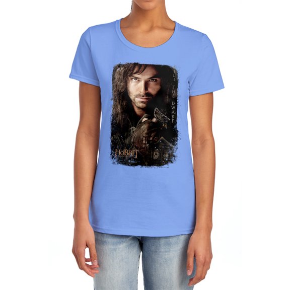 The Hobbit Kili Poster Women's T Shirt, Carolina Blue, Small