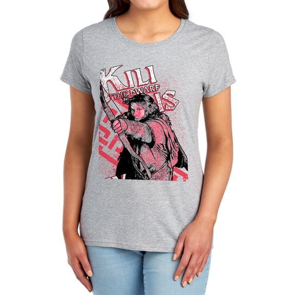 The Hobbit Kili is My Hero Women's T Shirt, Athletic Heather, Small