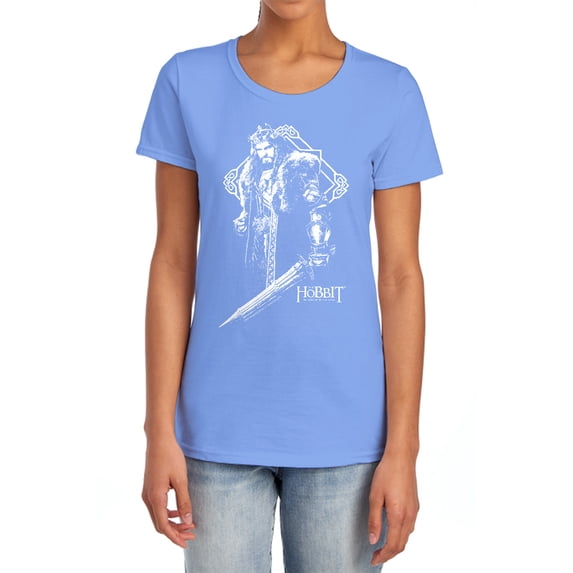 The Hobbit King Thorin Women's T Shirt, Carolina Blue, Large