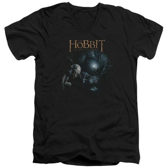 The Hobbit Light S/S Adult V-Neck T-Shirt Black