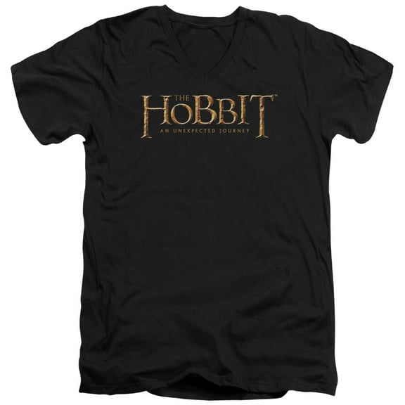 The Hobbit Logo S/S Adult V-Neck T-Shirt Black