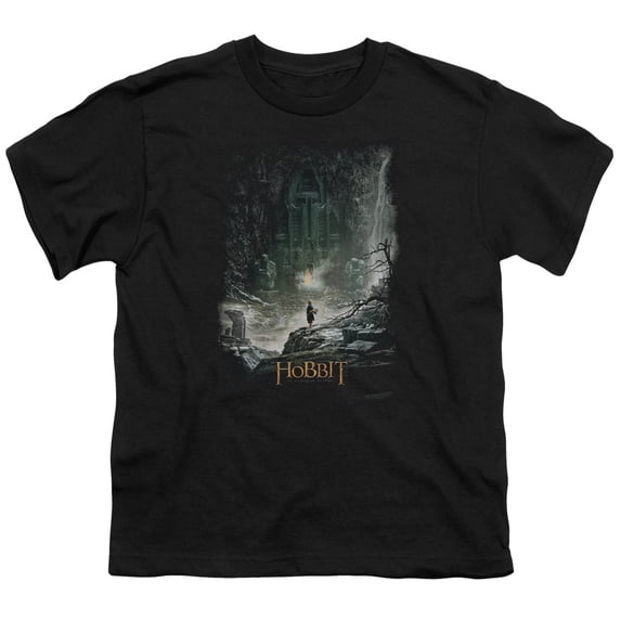 The Hobbit Boys' At Smaug's Door T-shirt Youth Medium Black