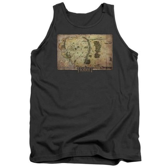 The Hobbit-Middle Earth Map Adult Tank Top - Charcoal - Small