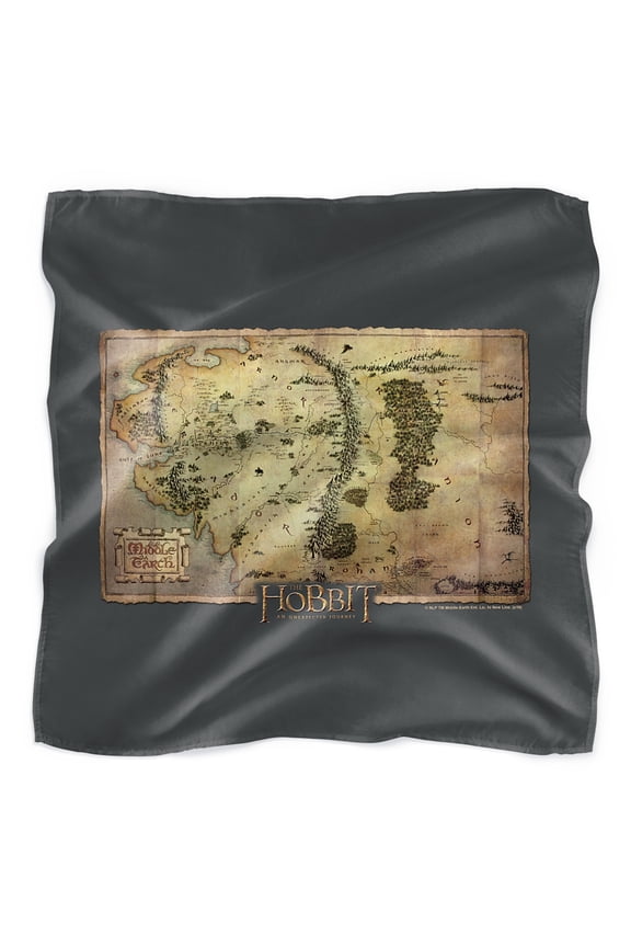 The Hobbit Middle Earth Map Bandana (21 in x 21 in)