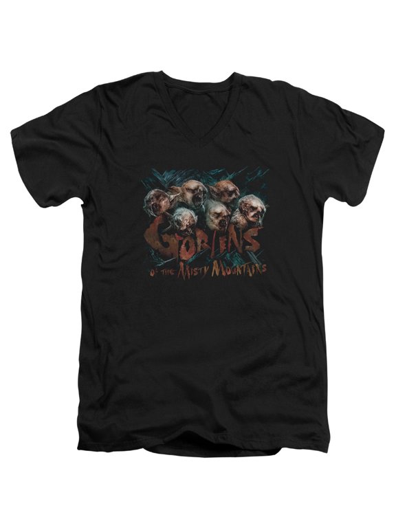 The Hobbit Misty Goblin S/S Adult V-Neck T-Shirt Black