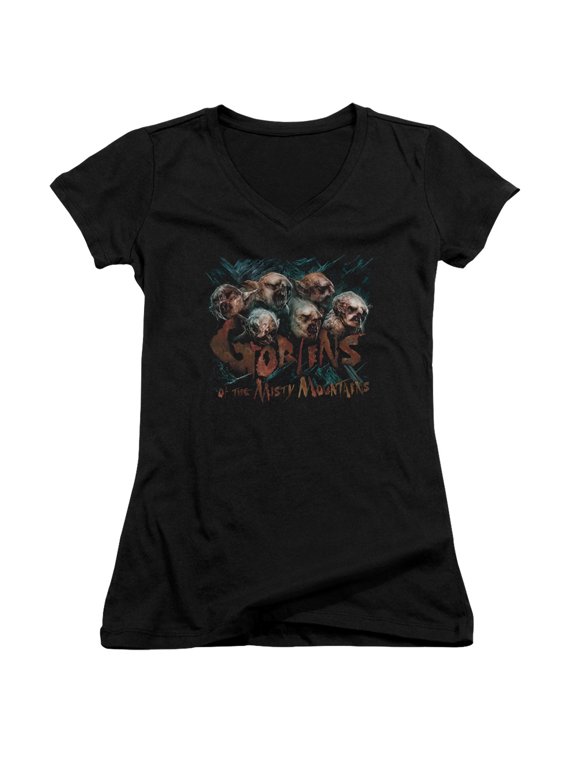 The Hobbit Misty Goblins Junior Women's V-Neck T-Shirt Black