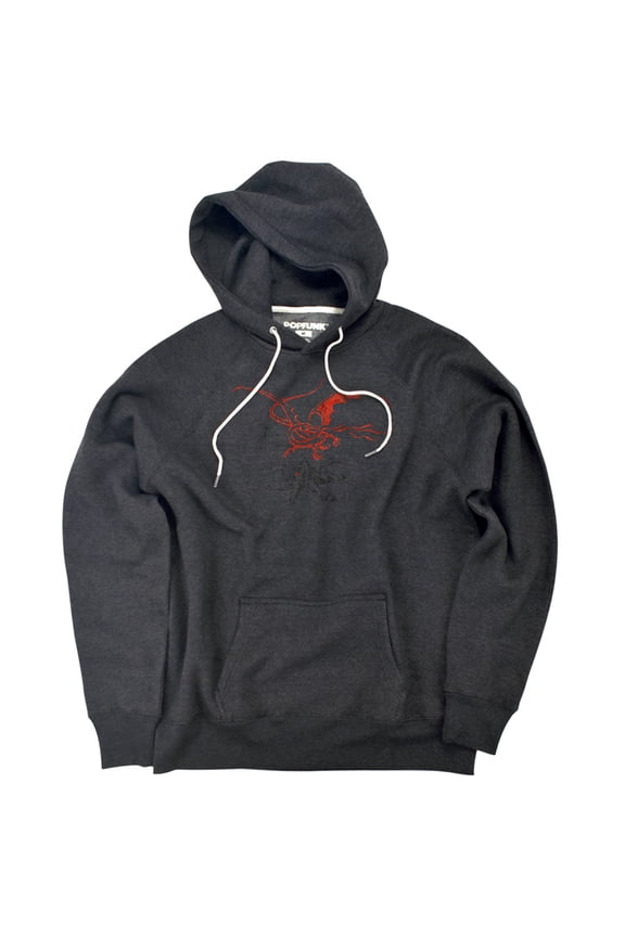 Smaug Unisex Adult Slim Fit Pull-Over Heather Hoodie, Charcoal, Small