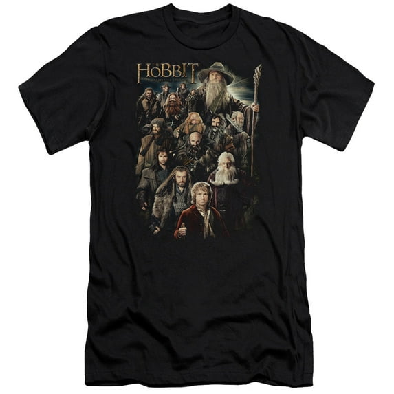 The Hobbit Somber Company Premium Canvas Adult Slim Fit 30/1 T-Shirt Black