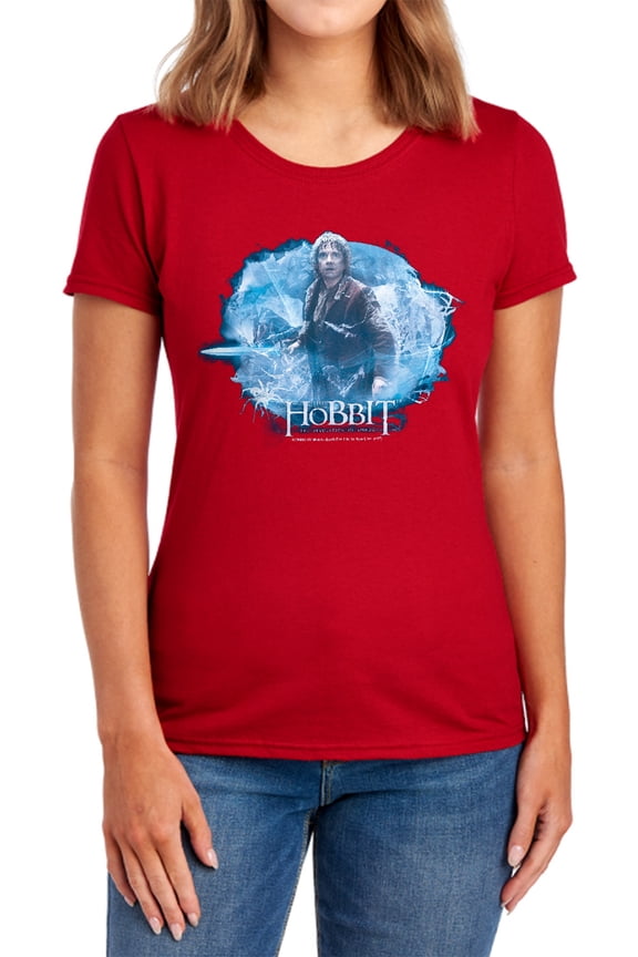 The Hobbit Tangled Web Women's T Shirt, Red, Large