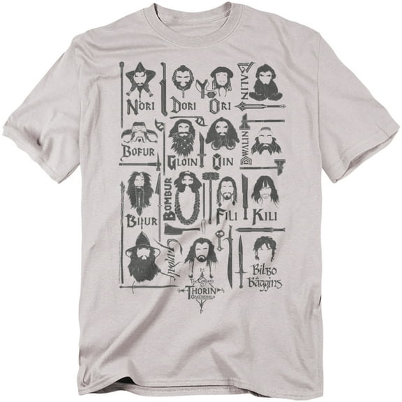 The Hobbit T-Shirt The Company Unisex Graphic Tee For Men & Women Silver&nbsp;