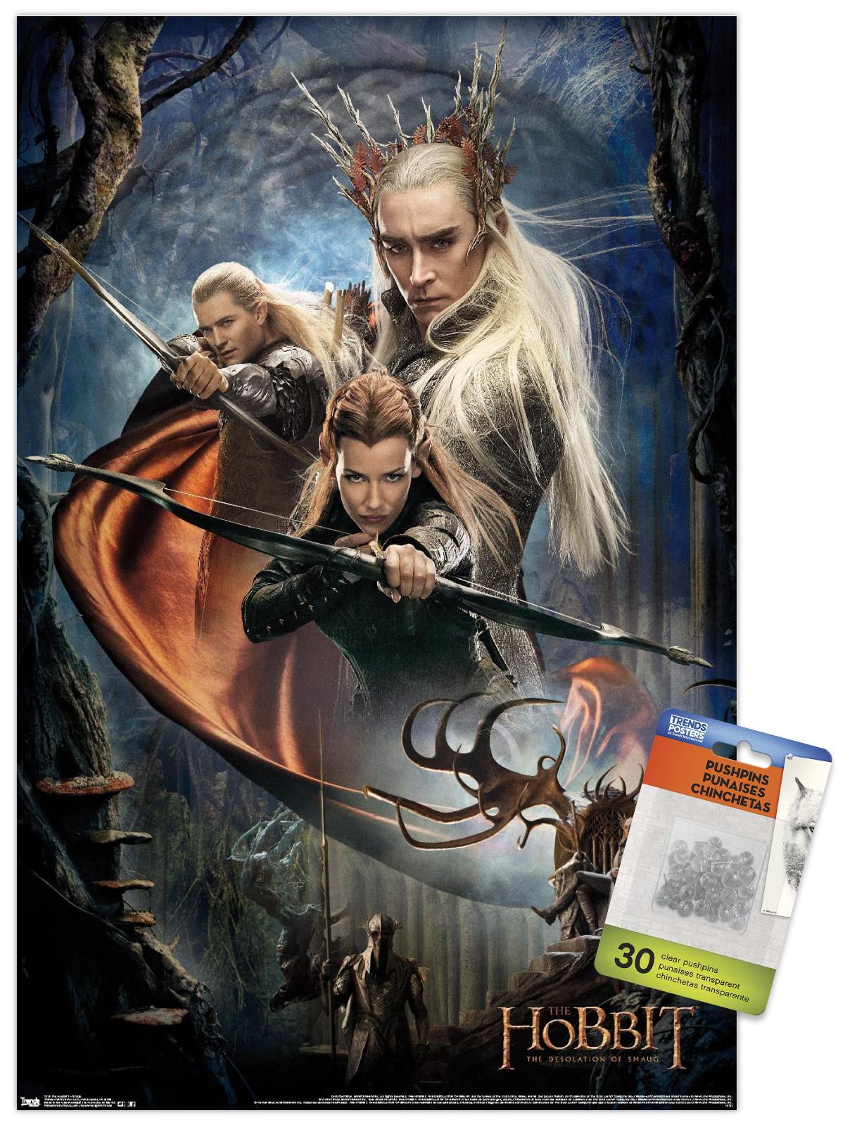 The Hobbit: The Desolation Of Smaug - Group Wall Poster with Push Pins, 14.725" x 22.375"