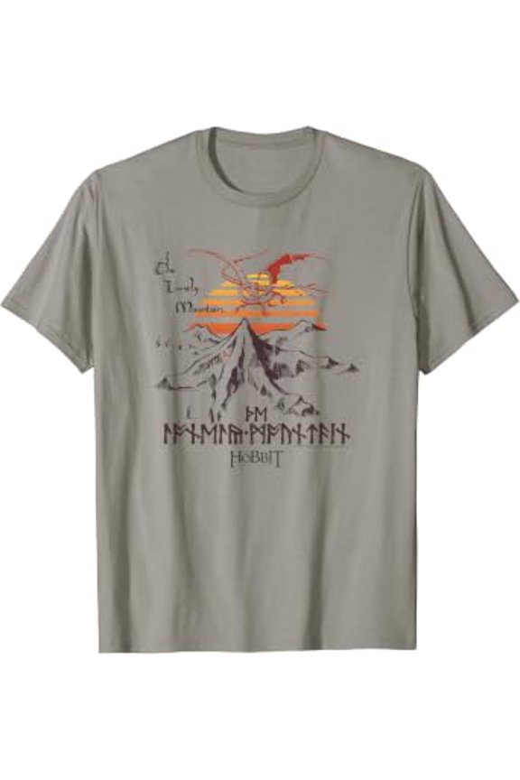 The Hobbit The Lonely Mountain Dragon Sunset T-Shirt All Size S-5XL