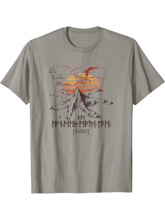 The Hobbit The Lonely Mountain Dragon Sunset T-Shirt All Size S-5XL