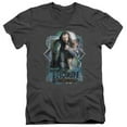 thumbnail image 1 of The Hobbit-Thorin Oakenshield Short Sleeve Adult V-Neck 30-1 Tee- Charcoal - Small, 1 of 1