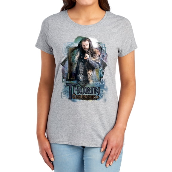 The Hobbit Thorin Oakenshield Women's T Shirt, Athletic Heather, Large