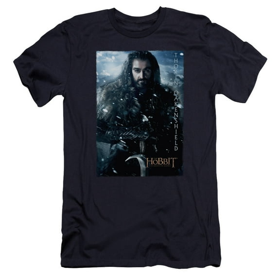 The Hobbit - Thorin Poster - Premium Slim Fit Short Sleeve Shirt - XX-Large