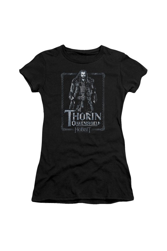 The Hobbit Thorin Stare S/S Junior Women's T-Shirt Sheer Black