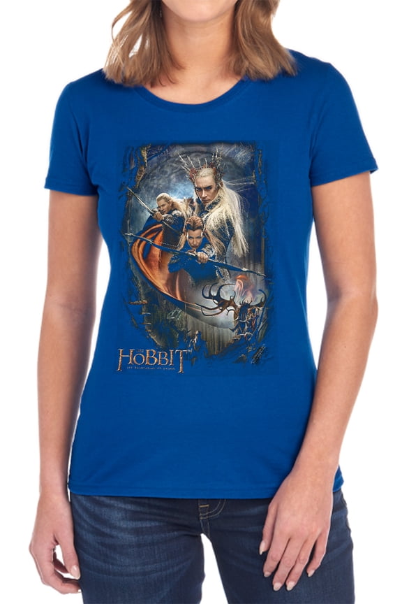 The Hobbit Thranduils Realm Women's T Shirt, Royal, Medium