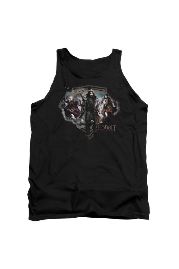 The Hobbit Three Dwarves Adult Tank Top Black