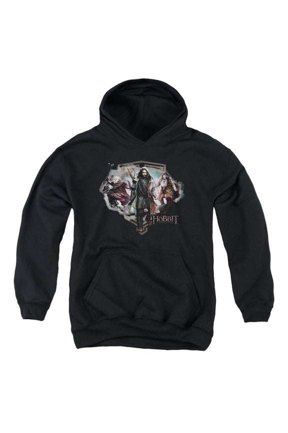The Hobbit - Three Dwarves - Youth Hooded Sweatshirt - Large