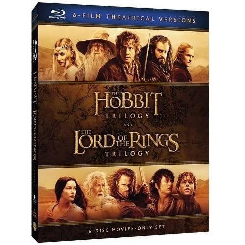 The Hobbit Trilogy / The Lord of the Rings Trilogy: 6-Film Theatrical  Versions (Blu-ray) - Walmart.com