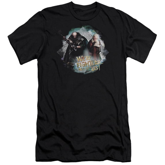 The Hobbit Were Fighers Premium Canvas Adult Slim Fit 30/1 T-Shirt Black
