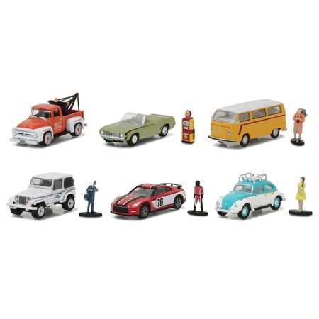 The Hobby Shop Series 1, Box of 6 Car Assortment - Greenlight 97010/48 - 1/64 Scale Diecast Model Cars