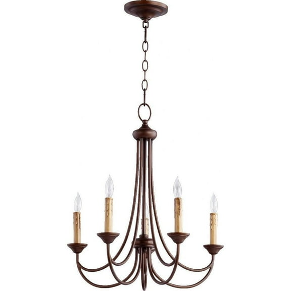 The Holloway Road 5 Light Chandelier in Style 22 inches Wide By 23.5 inches High-Oiled Bronze Finish Bailey Street Home 183-Bel-3400413