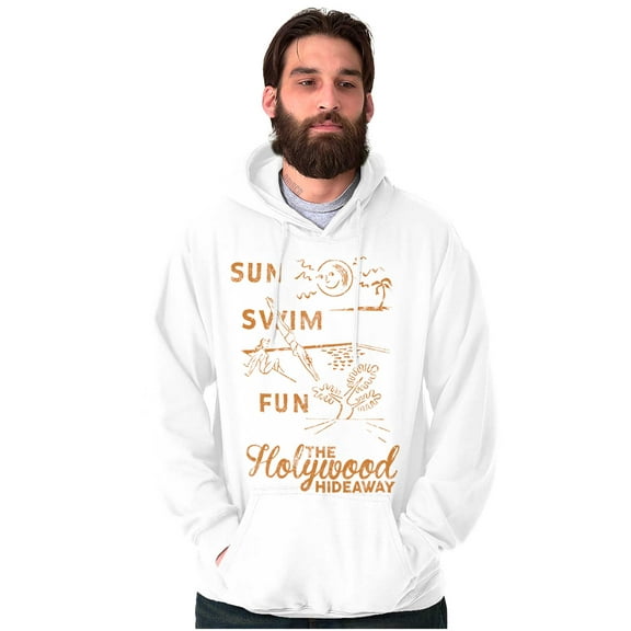 The Hollywood Hideaway Sun Swim Fun Unisex Plus Fleece Graphic Hoodie Brisco Brands 2X