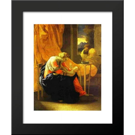 The Holy Family 20x24 Framed Art Print by Poussin, Nicolas