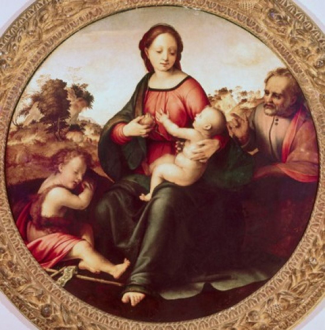 The Holy Family Franciabigio (ca1482-1525 Italian) Canvas Art - Franciabigio (18 x 24)